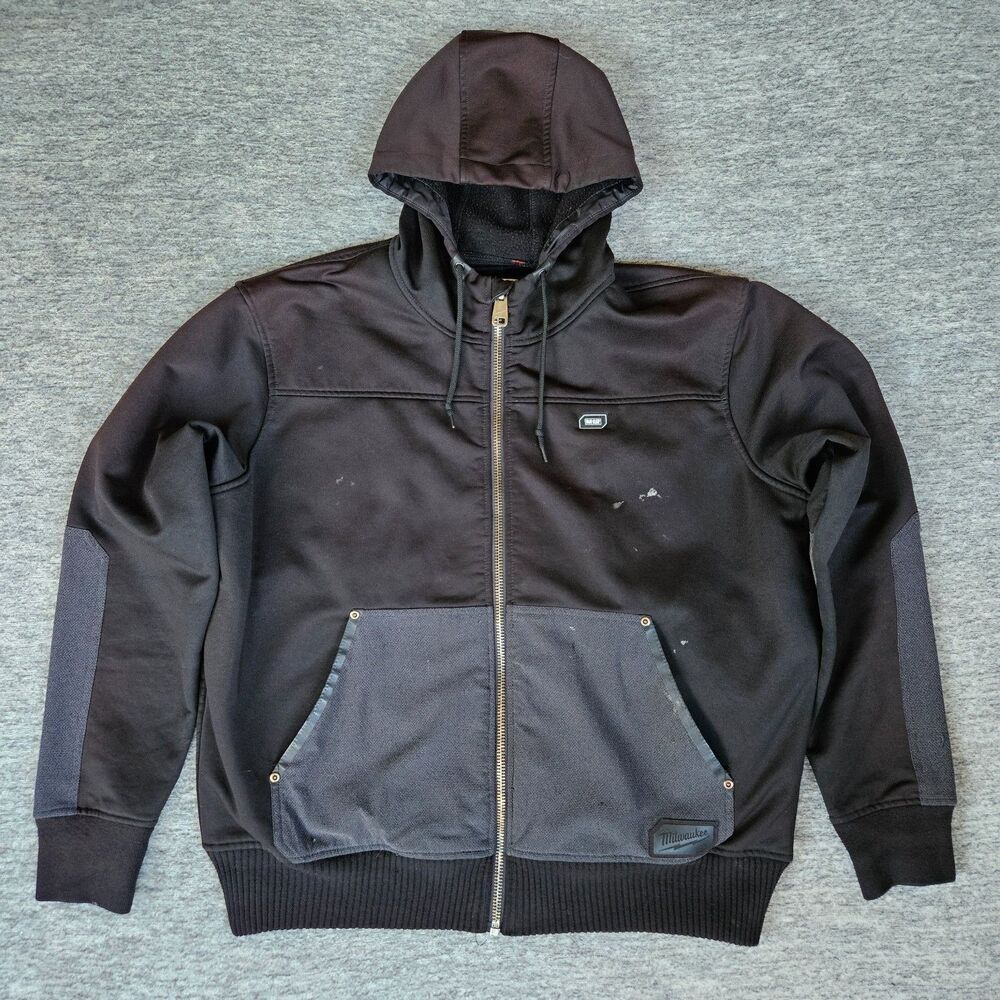 Milwaukee Hoodie Sweatshirt Men's L Black M12 Heated Gear Work Jacket NO BATTERY